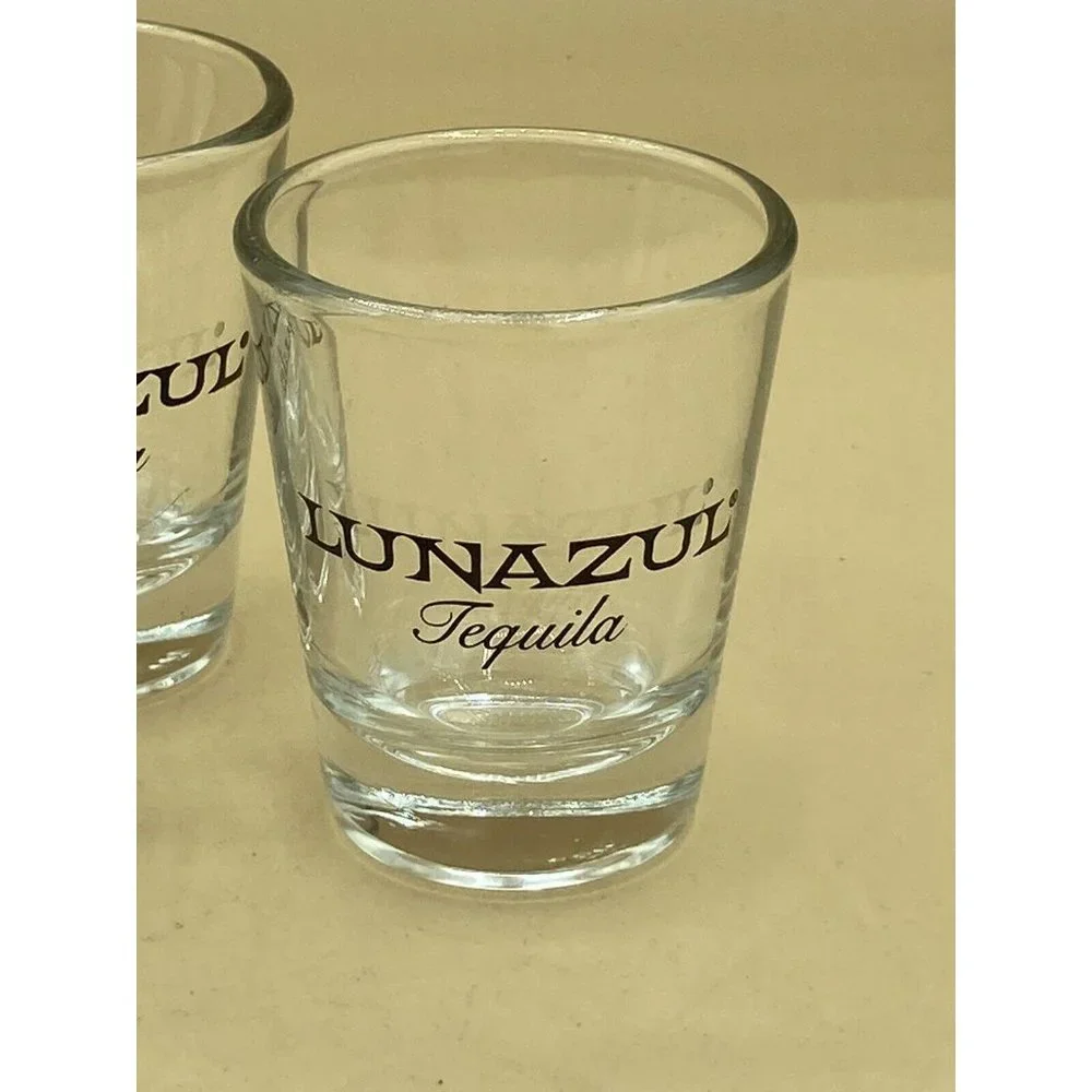 Lunazul Tequila Mexican Clear Shot Glasses LOT 4